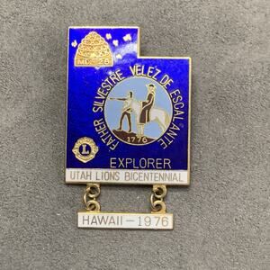 Vintage Lions International Club Pin Utah Lions Bicentennial Hawaii 1976 Plaque